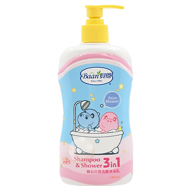 Baan 貝恩 甜心三效洗髮沐浴乳, 400ml, 1瓶