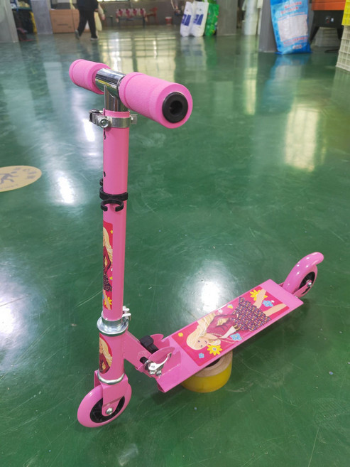 兩輪可摺疊兒童滑板車 3-8歲適用 摺疊收納 兩輪滑行, 1個, 粉紅色 帶彩盒:無規格