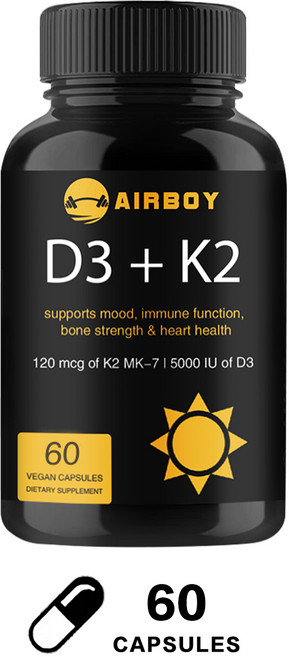 AIRBOY D3+K2 補充維生素, 60組