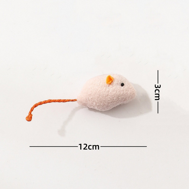 貓咪毛絨老鼠玩具, 7號貓薄荷老鼠, 1個, 3cm