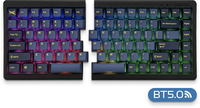 Mistel MD770 BT5.0 RGB 釉藍, 機械 (Cherry MX 紅軸)