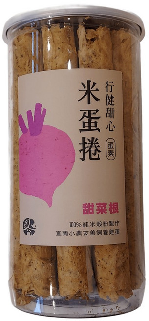行健米 米蛋捲 無麩質 手工製作 酥脆, 1個, 甜菜根, 264g