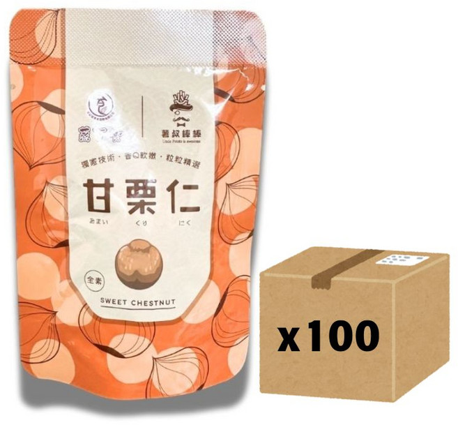 蒸享食 薯叔棒棒精選甘栗仁, 30g, 100包