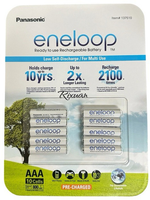 Panasonic eneloop AA 10入 低自放充電電池, 1個, 4號電池-小顆的