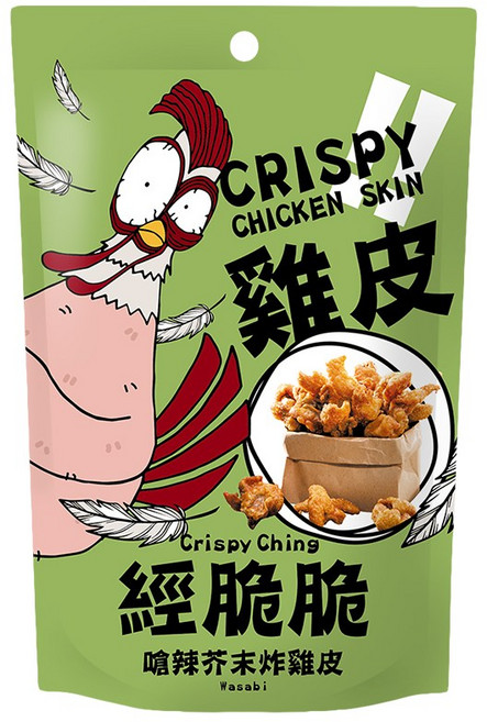 經脆脆 炸雞皮 嗆辣芥末口味, 30g, 1個