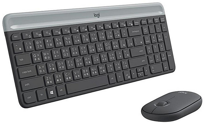 Logitech 羅技 MK470 超薄 無線 鍵鼠組 節省空間 石墨灰, 普通型