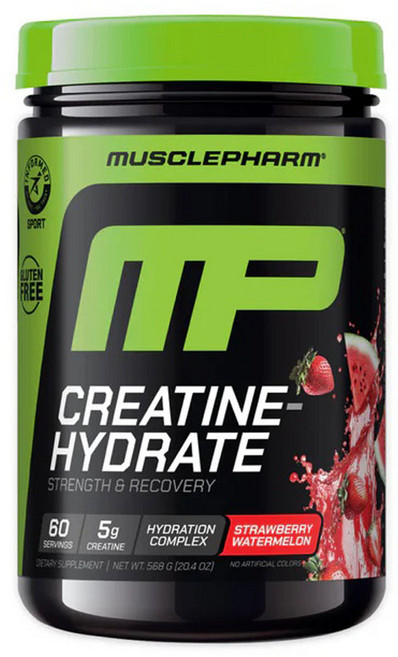 MUSCLEPHARM 肌酸水合物 力量與恢復 草莓西瓜口味, 1個, 568g