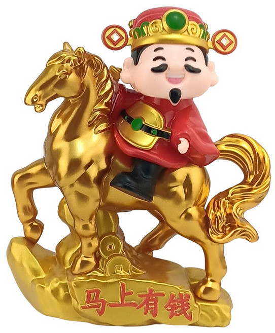 馬上發財 騎馬擺飾 招財進寶, 紅色財神爺