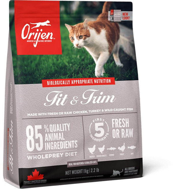 Orijen 歐睿健 1KG 六種鮮魚貓 無穀貓飼料, 1個, 1KG 鮮雞室內貓