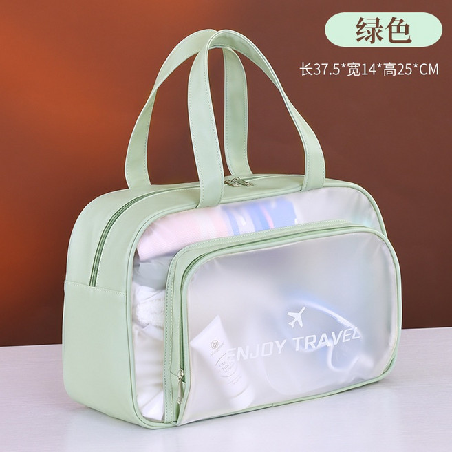 乾濕兩用包 泳衣包 雙層防水大容量, 綠色