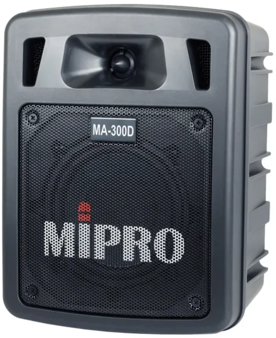 MIPRO 5.8G雙頻道迷你無線擴音機, 黑色, 1套, MA-300D主機+Type-C充電無線發射器*2+頭戴式麥克風*2