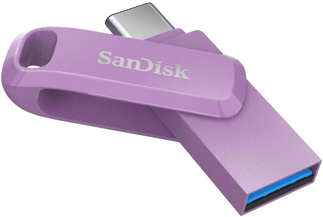 SanDisk 晟碟 Ultra GO 1TB 薰衣草紫 TYPE-C USB 3.2 高速 OTG 雙用 旋轉 隨身碟 安卓手機 平板適用, 1個