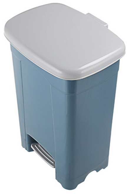 KEYWAY 聯府 SO-040 現代垃圾桶(特大) 40L 踏式垃圾桶 掀蓋回收桶 分類桶 置物桶, 藍色