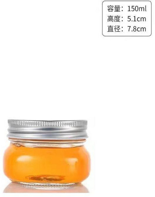 good 密封罐梅森罐蜂蜜果醬瓶可蒸煮罐頭瓶茶葉調料罐帶蓋子梅森瓶, 1個, 150ml分體蓋-2只裝, 150ml 分體蓋