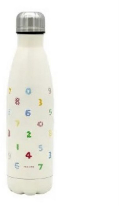 聯名保溫瓶 數字圖案, 1個, 盒子,商品沒