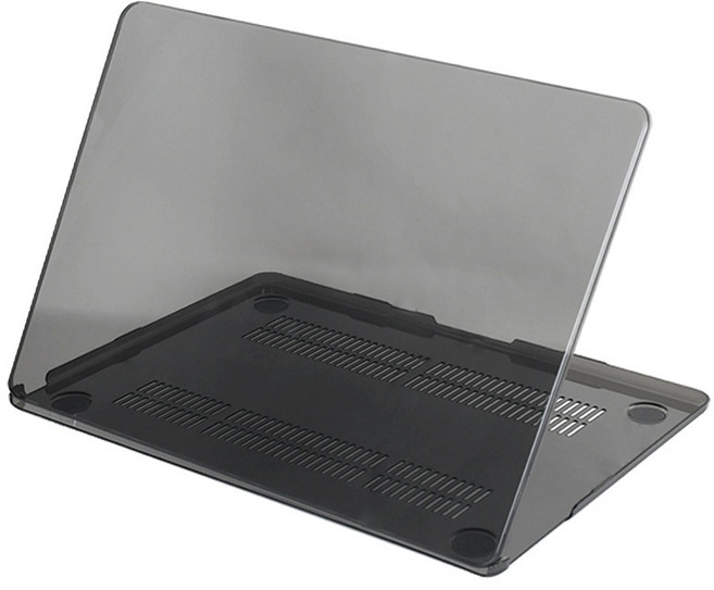 Macbook 保護殼 透明筆電殼 防摔殼 LG066, 極淨晶透|透黑,Air 15吋 M4/M3/M2, 1個