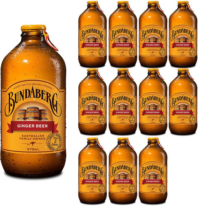 BUNDABERG 賓德寶 薑汁啤酒, 375ml, 12個