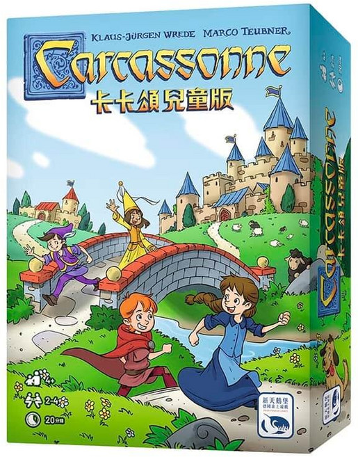 卡卡頌兒童版 Carcassonne 繁體中文正版桌遊, 1個, 卡卡頌兒童版,不需版塊套