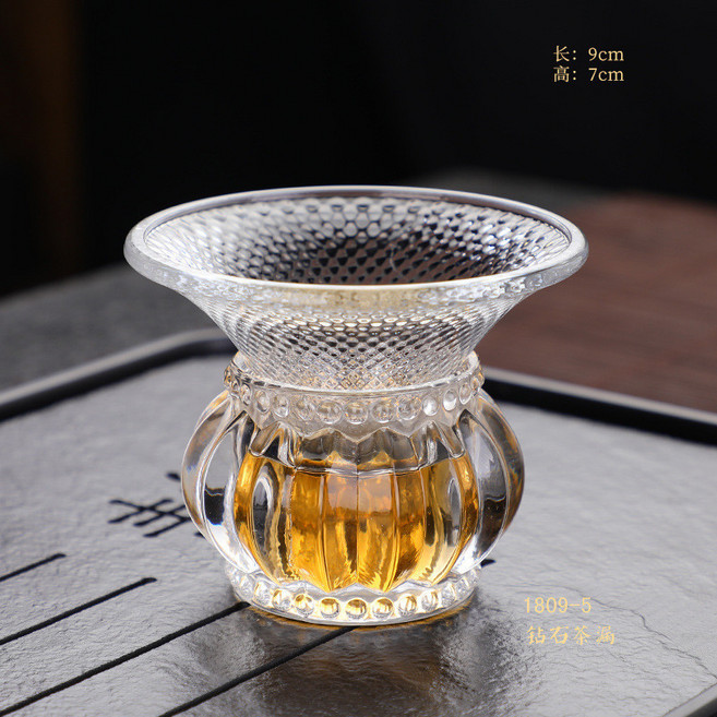 透明玻璃茶漏 功夫茶具配件, 1個, 款式十七1809-5,默認