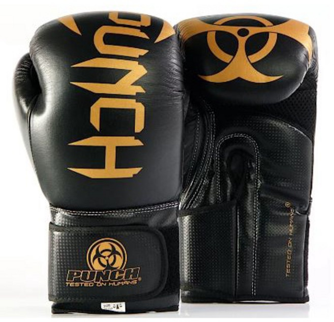 PUNCH EQUIPMENT 眼鏡蛇拳套 拳面真皮 拳擊手套 踢拳 泰拳 散打 格鬥, 1個, 12OZ