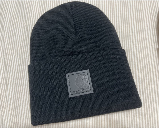 Carhartt 皮標毛帽 美國製 卡其色與黑色