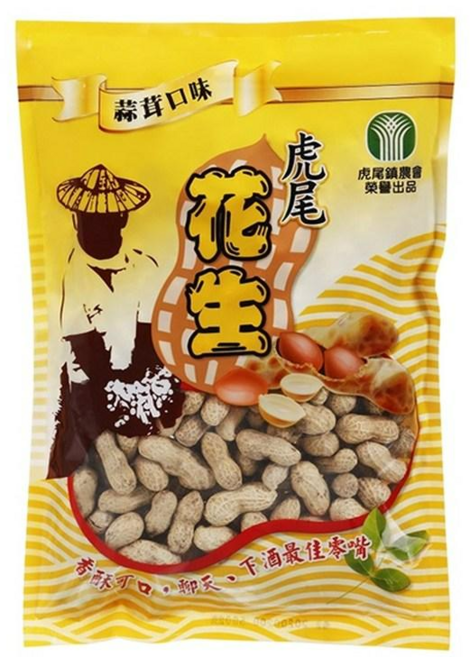 虎尾鎮農會 鹽酥花生 蒜茸口味 香酥脆口 下酒聊天零嘴, 500g, 1包