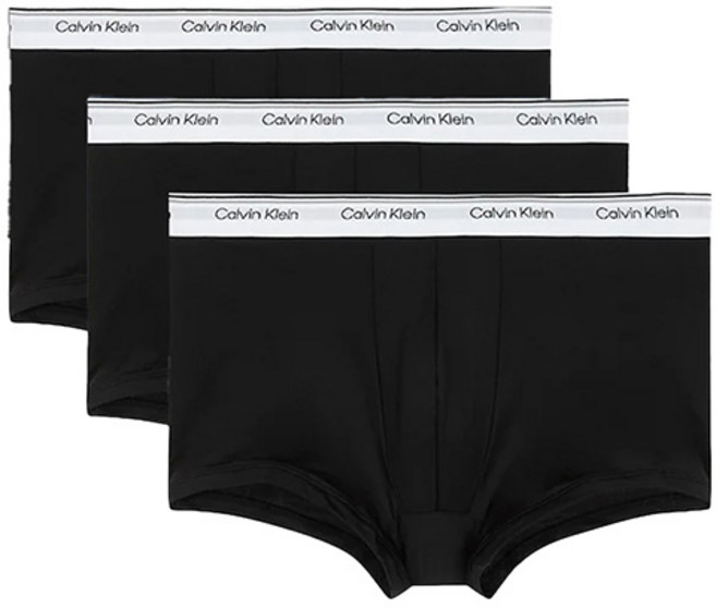 Calvin Klein Underwear 男性超細纖維彈性平衡低腰四角褲 3件入 NP2824O-001