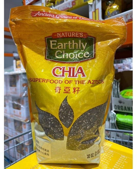 Nature's Earthly Choice 奇亞籽 (鼠尾草籽) 超級食物 907克, 907g, 1個, 1個裝