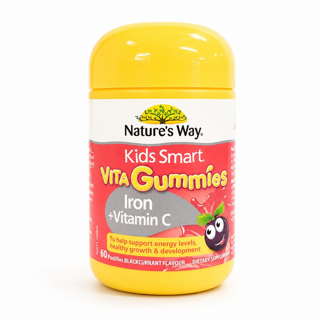 Nature's Way 佳思敏兒童軟糖 鐵+維生素C, 1個, 補鐵 + VC軟糖 60粒, 60顆
