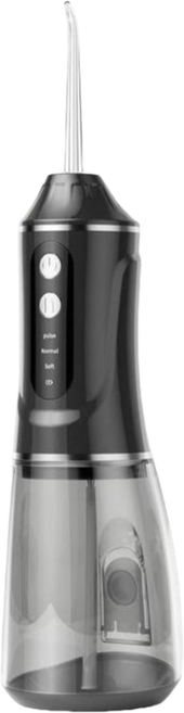 行動式電動衝牙器 家用無線防水洗牙器 3段強度可調 380ml大容量, 升級款衝牙器 夜空黑 380毫升大容量 贈4個噴嘴, 如圖