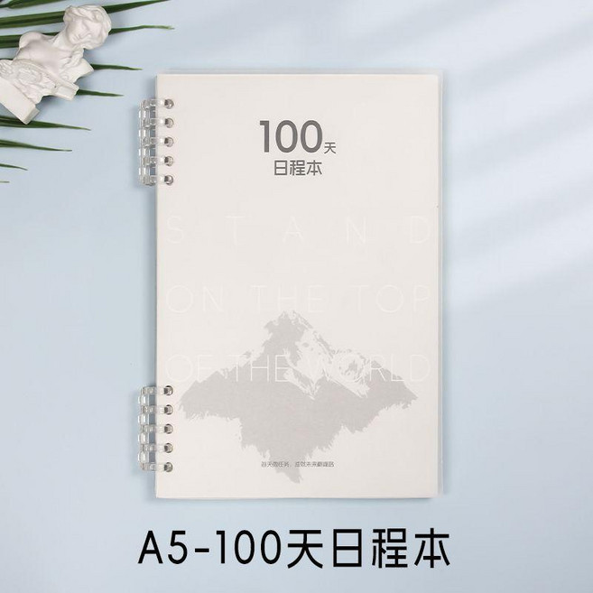good 26年日程本每日計劃本時間管理日程本自律打卡本學習考研計劃表, 1個, 100天日程本 規劃每一天 活頁款,2本裝+送1支中性筆