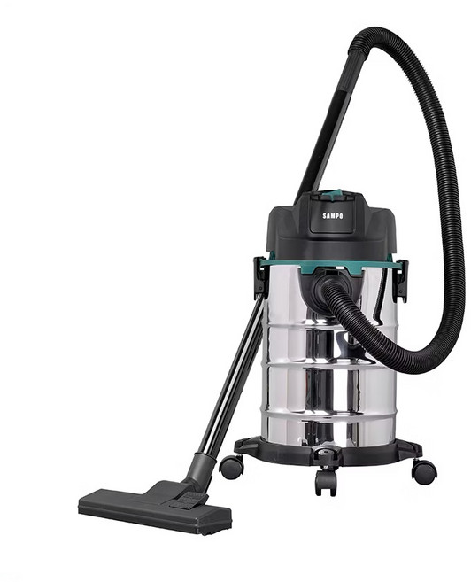 SAMPO 18L 乾濕吹 三用吸塵器, 銀色, 黑色, 綠色, EC-W25171TL