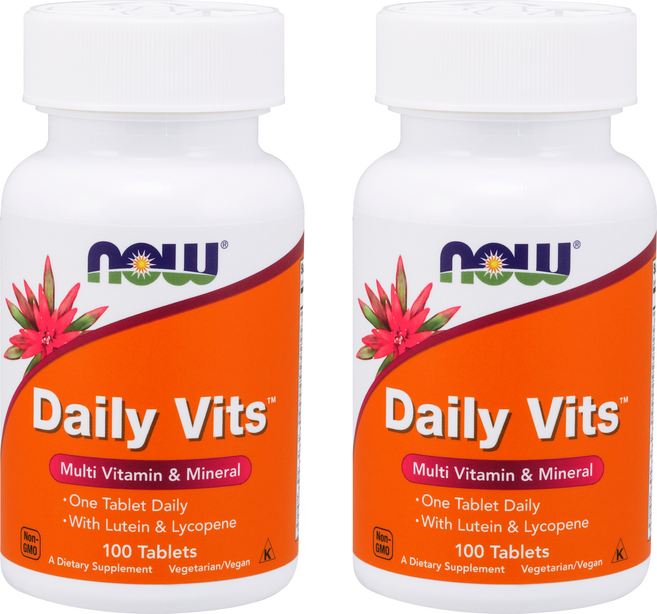NOW Foods 日常綜合維他命礦物質錠, 100顆, 2罐