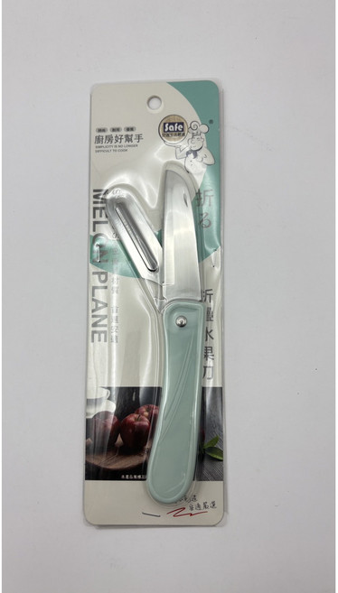 安適 折疊多功能水果刀, 藍綠色, 1個