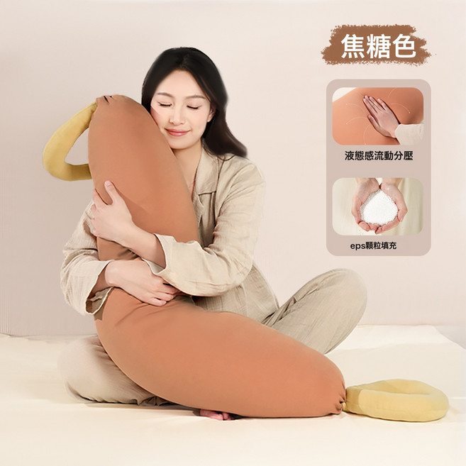HYLSS 孕婦枕護腰側睡枕託腹長條睡覺側躺用夾腿孕期側臥抱枕糖果枕, 大號170*21cm