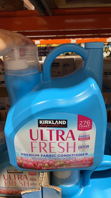 KIRKLAND Signature 超清新 香氛衣物柔順劑 春季清香 276 次洗量, 5.53L, 1桶