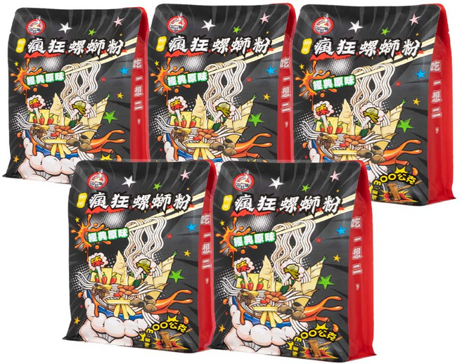 螺狀元 瘋狂螺螄粉 經典原味, 300g, 5個