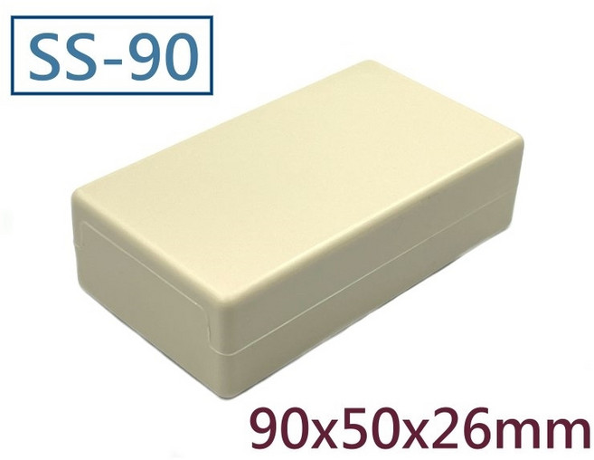 SS-90 萬用盒 ABS 90x50x26mm 黑色/深米色, 1個, 白色