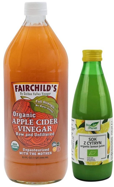 FAIRCHILD'S 有機蘋果醋飲與檸檬汁組, 1個, 1196ml