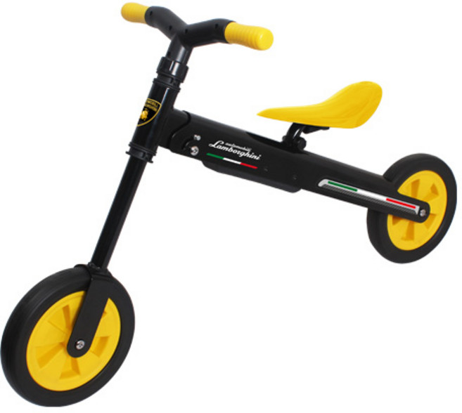 Lamborghini 藍寶堅尼 摺疊式平衡滑步車, 1個, 黃色, 黃色, 15cm