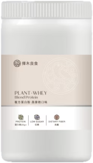 擇木良食 複合蛋白粉 燕麥奶昔口味, 540g, 1個