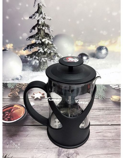 妙管家 304不銹鋼玻璃沖茶器 茶葉 沖泡 辦公室 餐廳, 800ml黑色, 1個