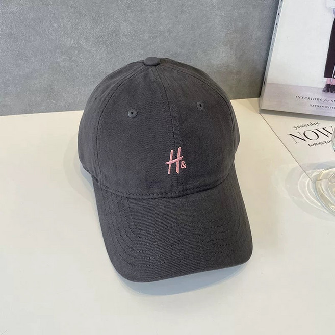 韓款簡約字母刺繡 棒球帽 老帽 遮陽帽 男女款 鴨舌帽