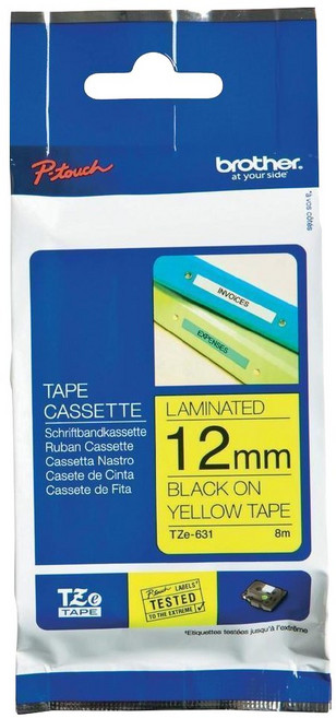 TZe TAPE 正品標籤帶 TZe-631, 黃色, 1個