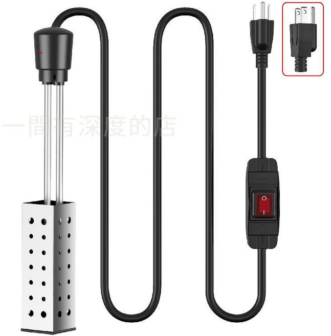 110V 專用 燒水棒 加熱管 電熱棒 水桶專用, 1個, 美規 1500W 開關款