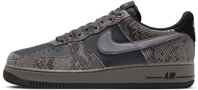 Nike Air Force 1'07 LV8 男 碳黑 蛇鱗 低筒 休閒鞋