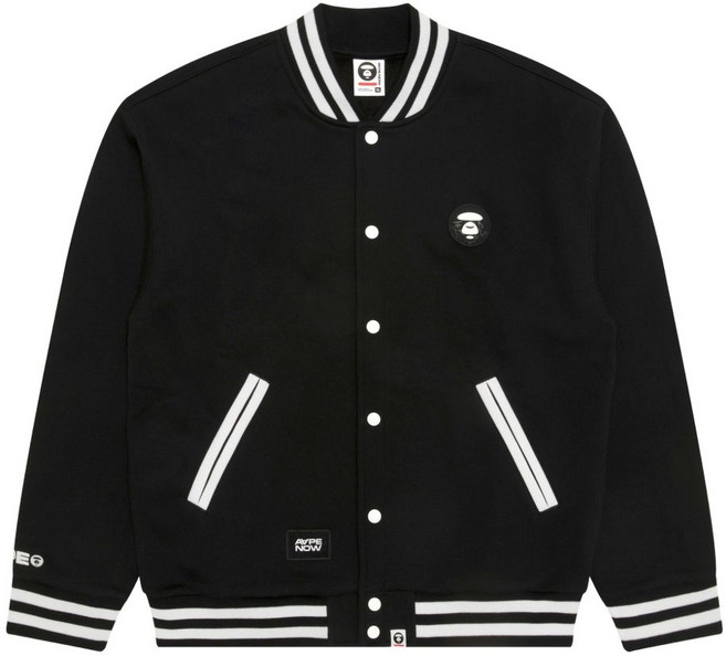 에이프바이베이프 로고 패치 바시티 봄버 재킷