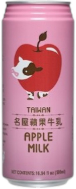 名屋蘋果牛奶500ml, 24個裝, 500ml