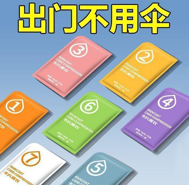 一次性卡片雨衣 便攜式 輕巧 旅遊戶外應急雨具
