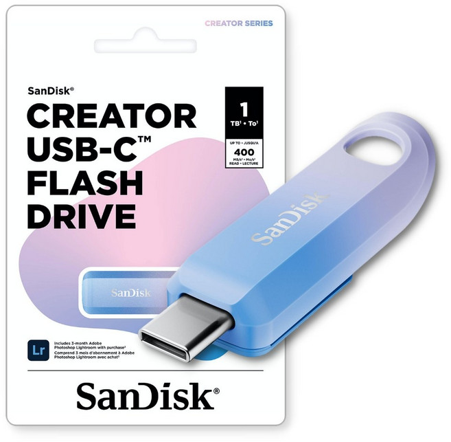 SanDisk Creator CZ75C USB Type-C 高速 隨身碟, 1個, 1TB, 1TB